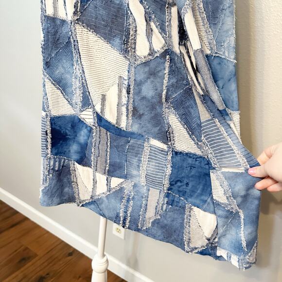 Mododoc Y2K Patchwork Style Long Sleeve Tunic Top Women’s Size Medium - Picture 4 of 9